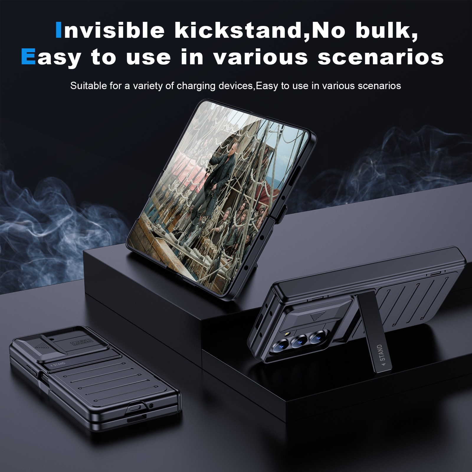 Samsung Galaxy Z Fold 5 Slim Case - Full Body Hinge Protection with Slide Camera Cover