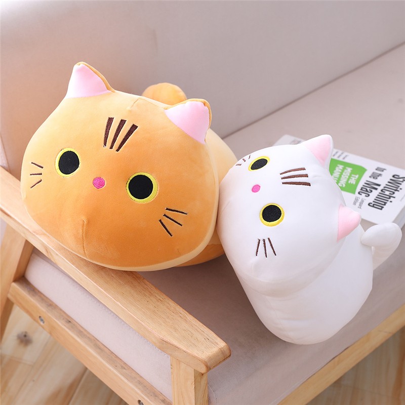25CM Little Size Soft Animal Cartoon Pillow - Cute Cat Plush Toy for Kids Birthday Gift