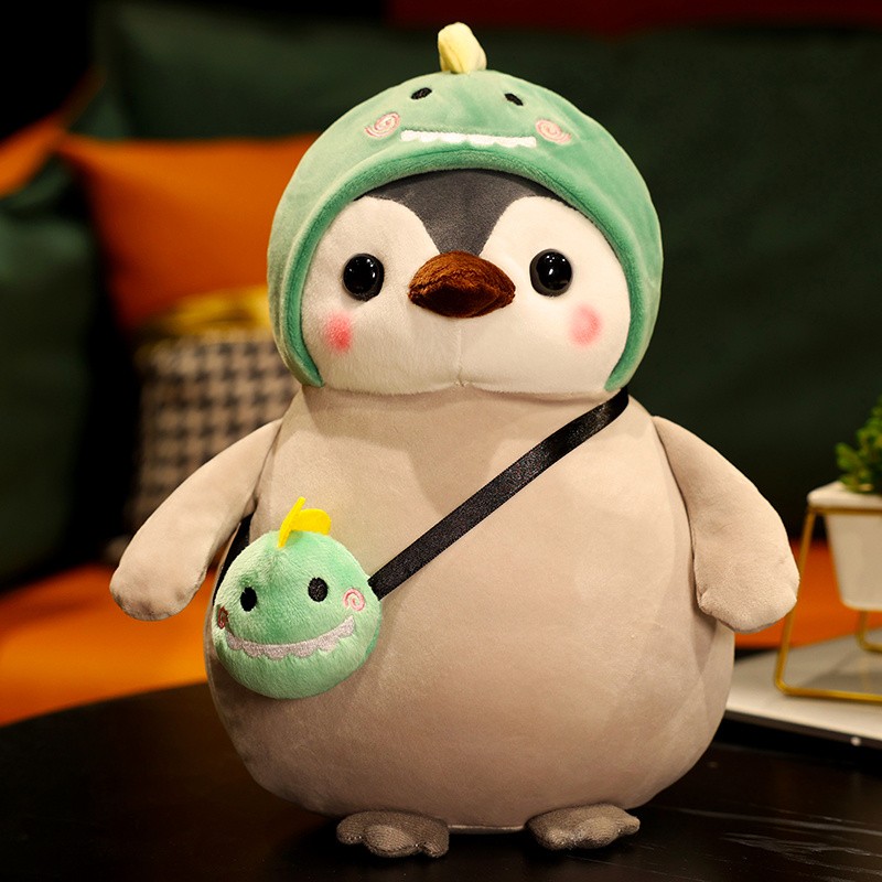 25cm Kawaii Penguin Plush Toys - Lovely Penguin Turn to Dinosaur Sunflower Dolls
