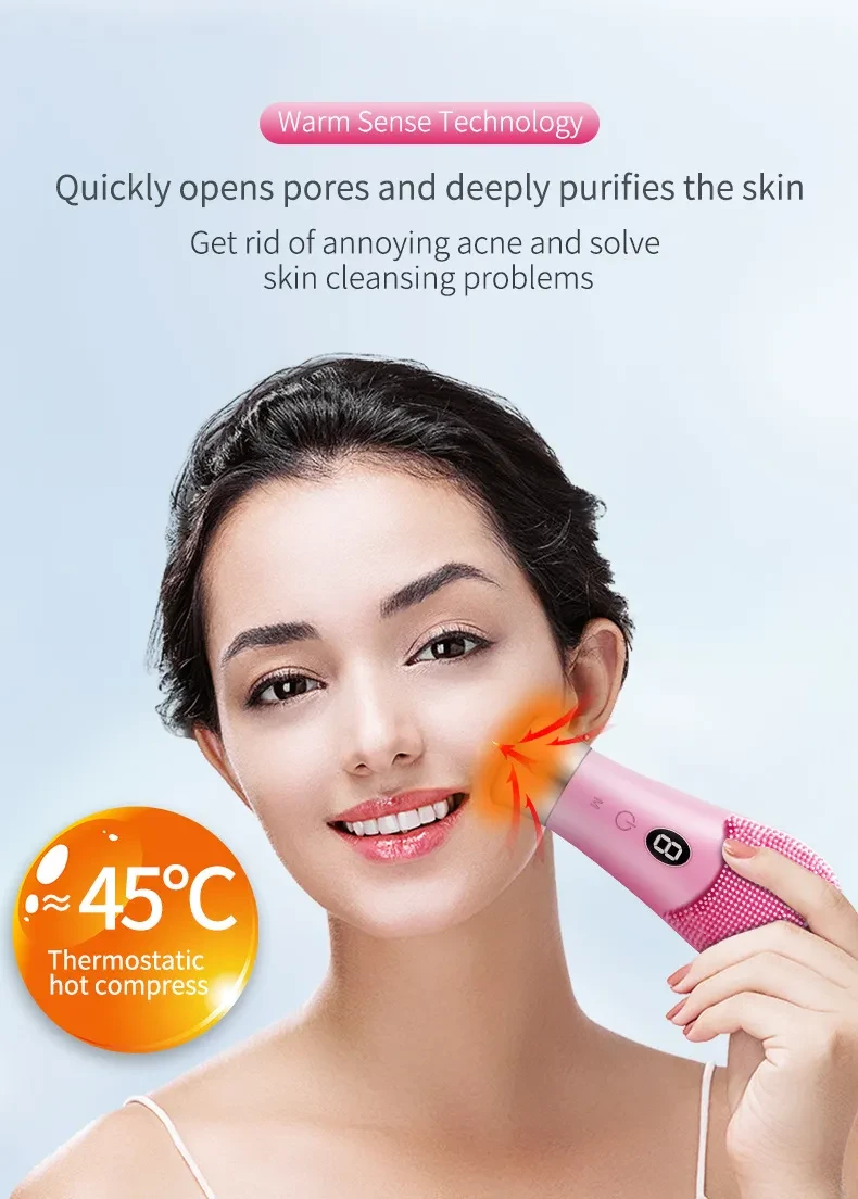 Silicone Gel Cleansing System Electric Beauty Facial Cleansing Instrument