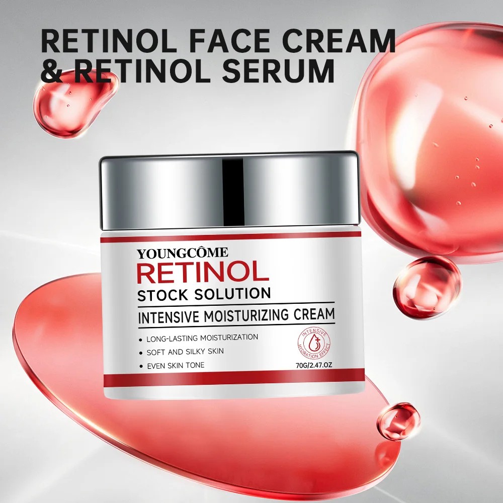 Retinol Face Cream & Essence - Anti-Aging, Whitening, Moisturizing, Smooth Brightening Skin Facial Cream, Travel Package