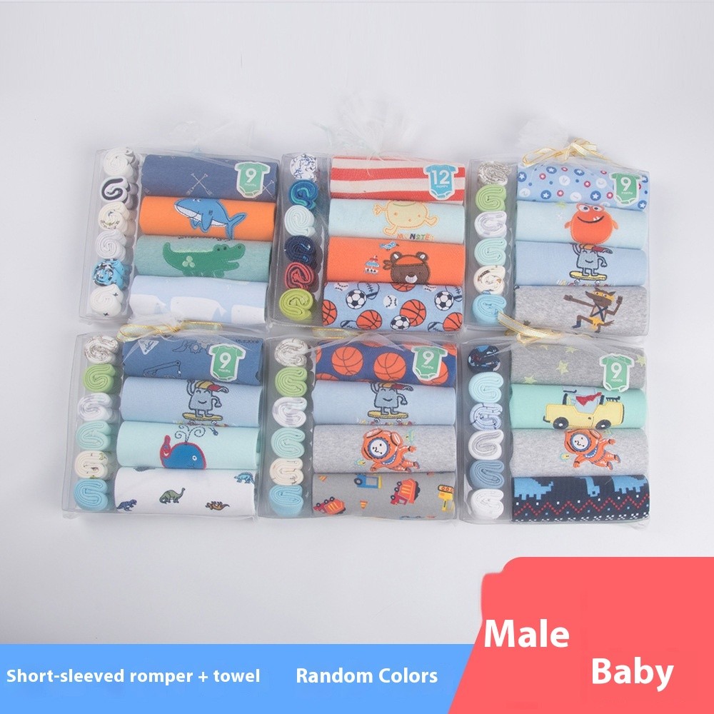 Baby Jumpsuit Socks Towel Suit