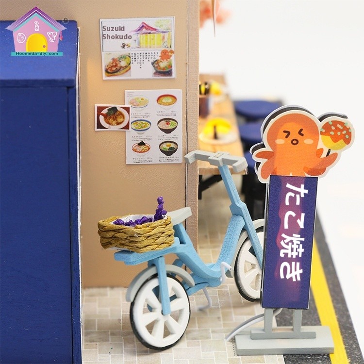 Grocery Store With Lights Home Model Assembly Toys