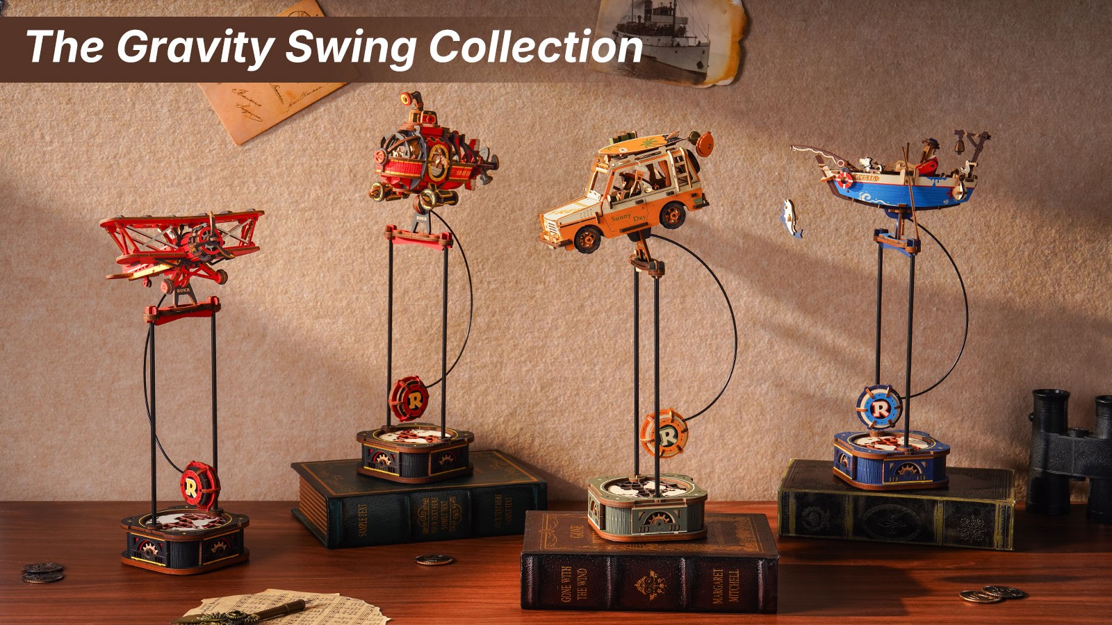 ROKR 3D Wooden Puzzle Gravity Swing Series, Balance Model Kit For Adults & Teens, DIY Mechanical Jigsaw Toy & Decorative Gift