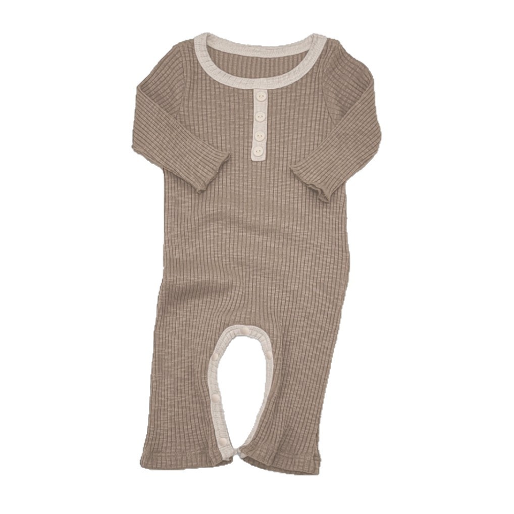 Sunken Stripe Long Onesie Baby Jumpsuit Long Climbing