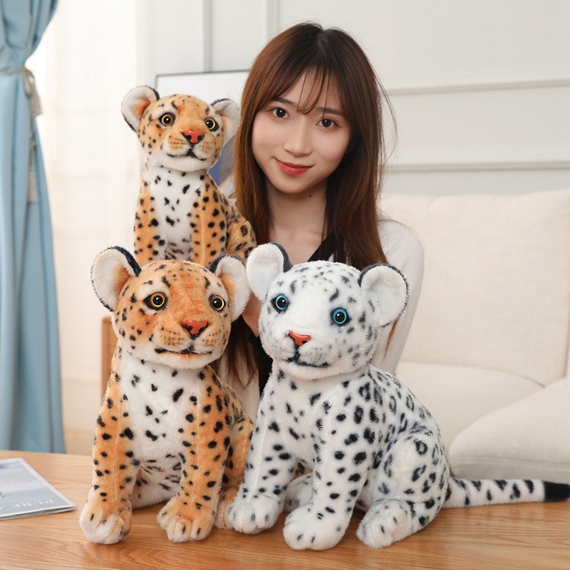 Fashion Squat Snow Leopard Doll Plush Toys