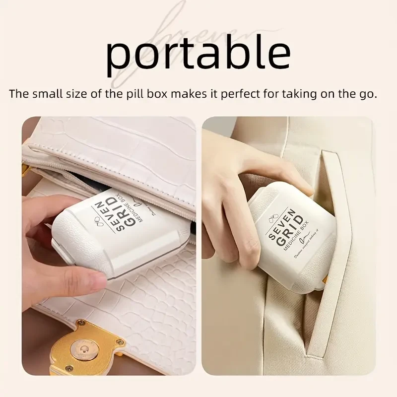 7-Day Pill Box with Orange Handles