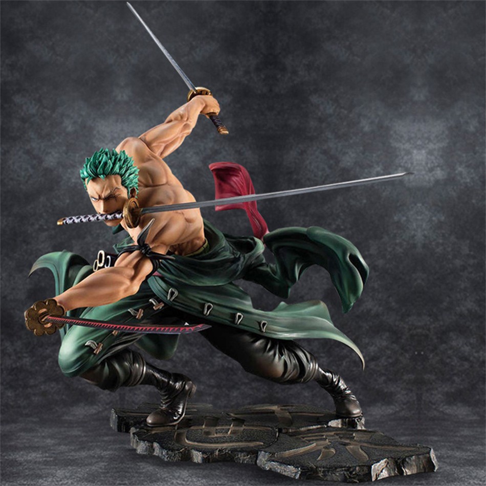 Hot One Piece 10cm Anime Figure - GK Roronoa Zoro Three-blade Sa-maximum Manga Statue