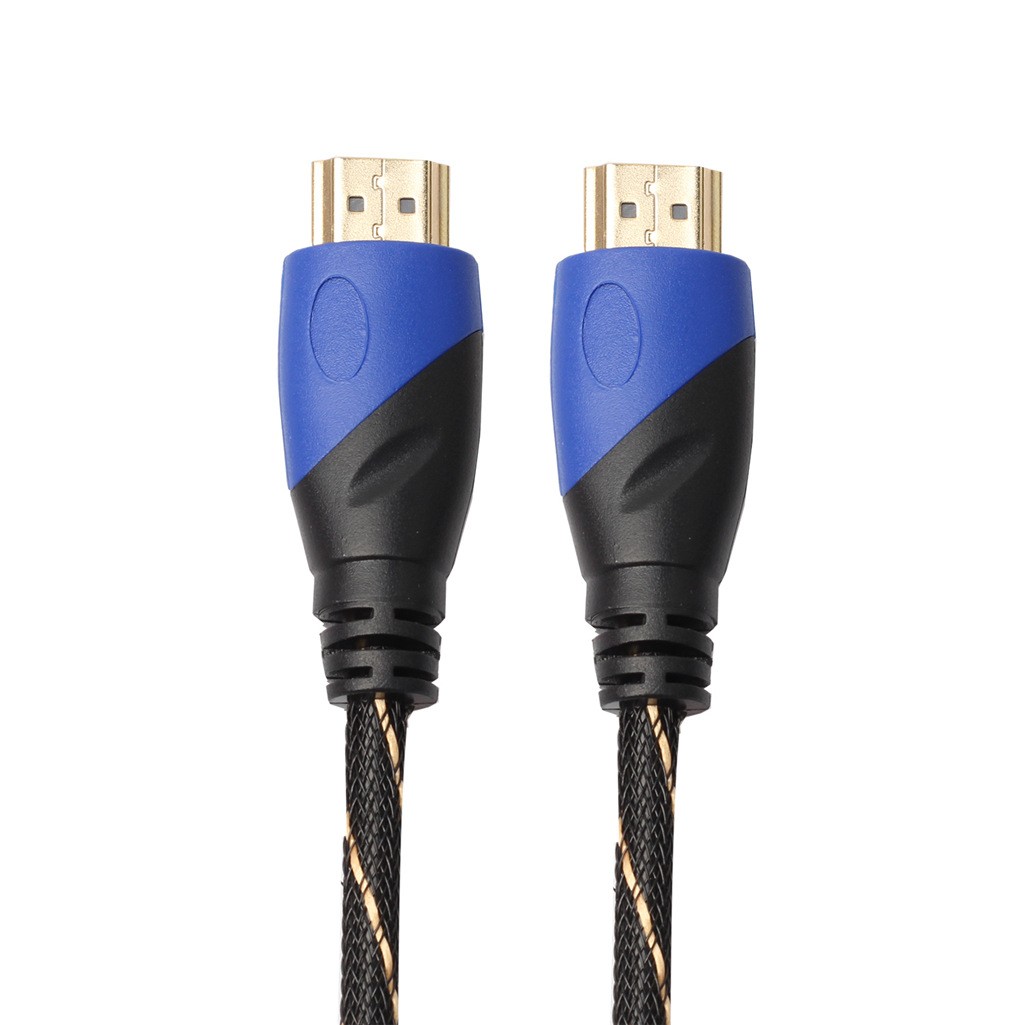 Blue Black Head With Net Black And Golden Style Male To Male Video Cable