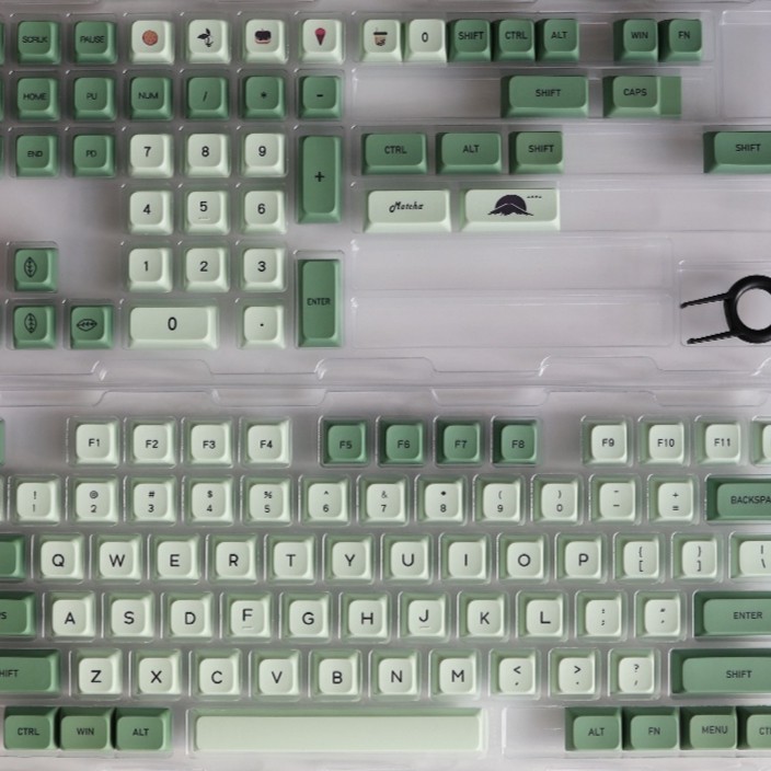 124 Key Matcha Themed PBT Sublimation Keycap