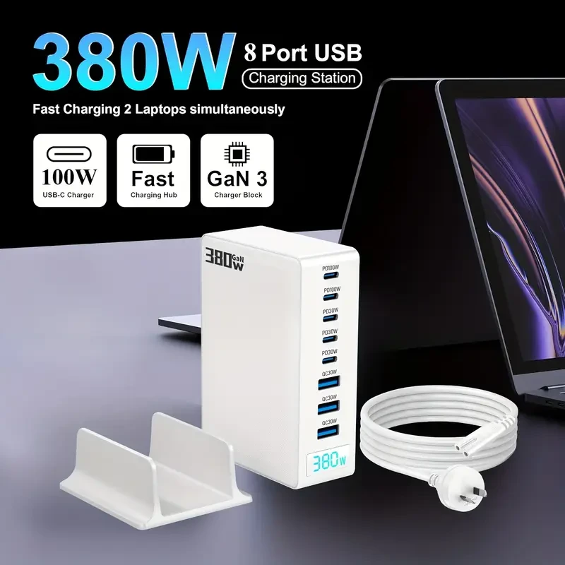 380W 8 Port GaN Fast Charging Station