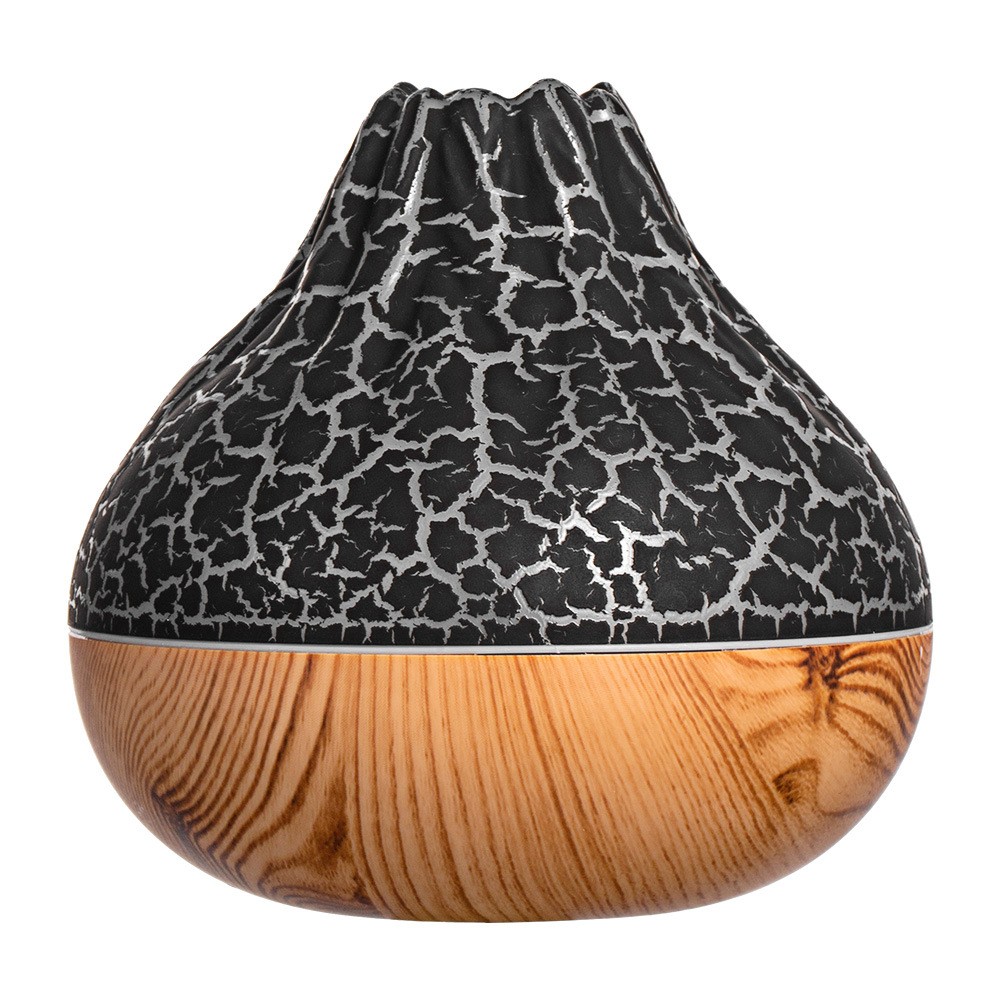 Volcano Humidifier Wood Grain Fog Seven-color Ambience Light