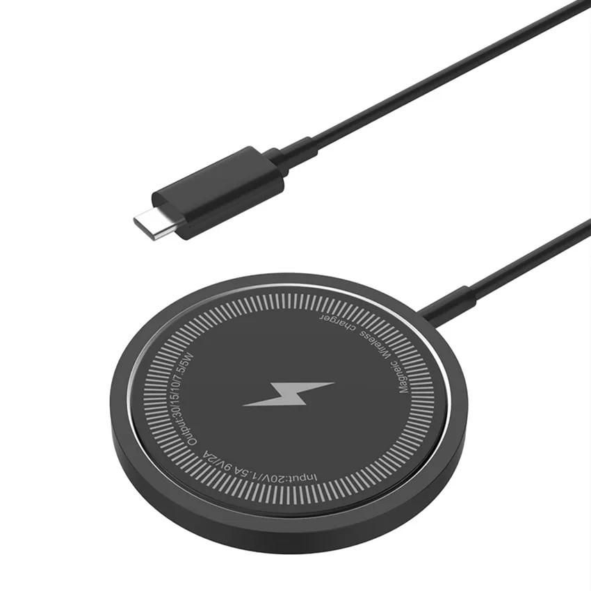 20W Magnetic Wireless Charger for iPhone 15, 14, 13, 12 Pro Max - USB Type C Quick Charging Phone Fast Charger Cable Accessories