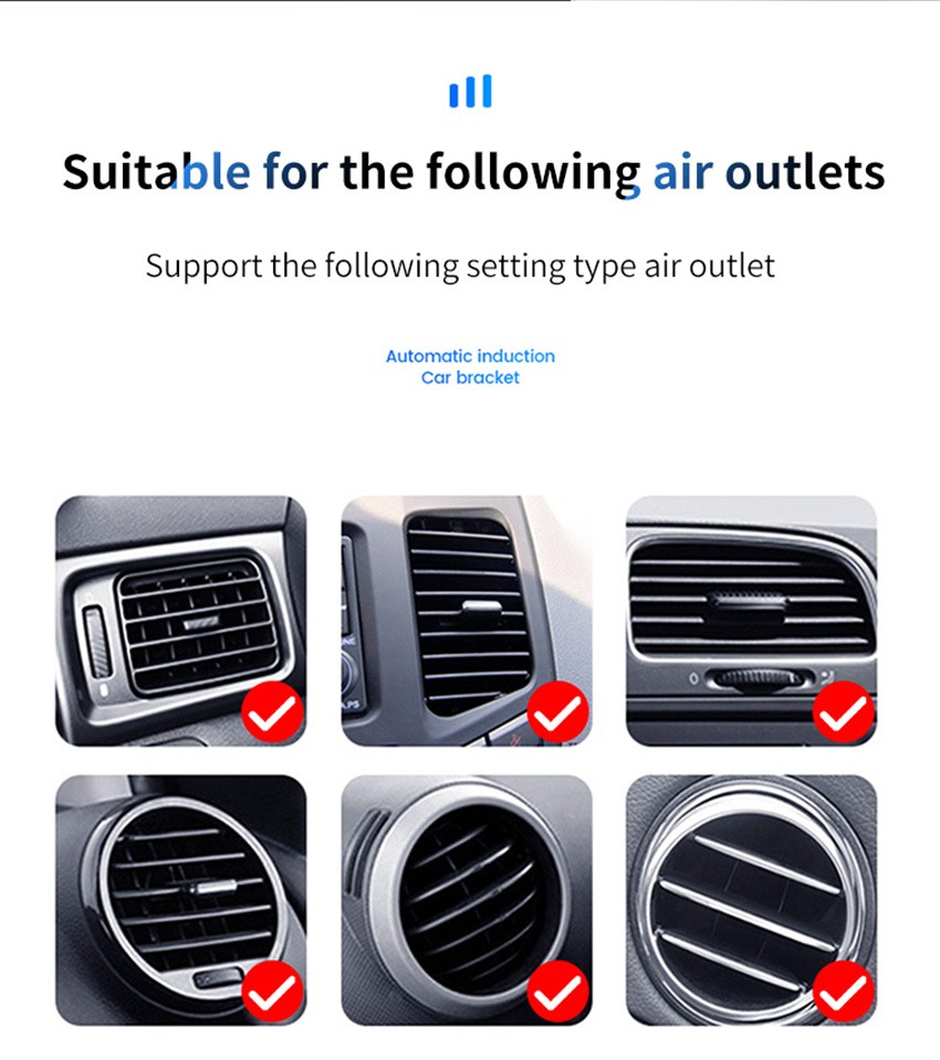 100W Magnetic Car Wireless Charger - Air Vent Phone Holder Stand for iPhone 15, 14, 13, 12 Pro Max