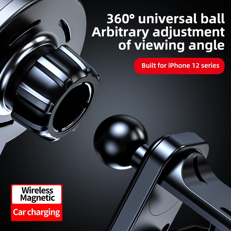 30W Magnetic Wireless Car Charger Air Vent Stand - Fast Charging Phone Holder for iPhone 12, 13, 14, 15 Pro Max Mini