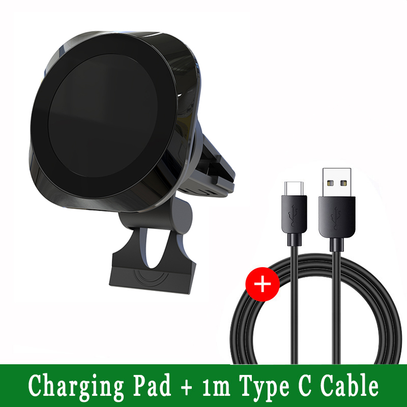 30W Magnetic Wireless Car Charger Air Vent Stand - Fast Charging Phone Holder for iPhone 12, 13, 14, 15 Pro Max Mini