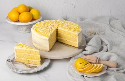 Cake Gateau Lemon Velvet 25cm16 Pieces