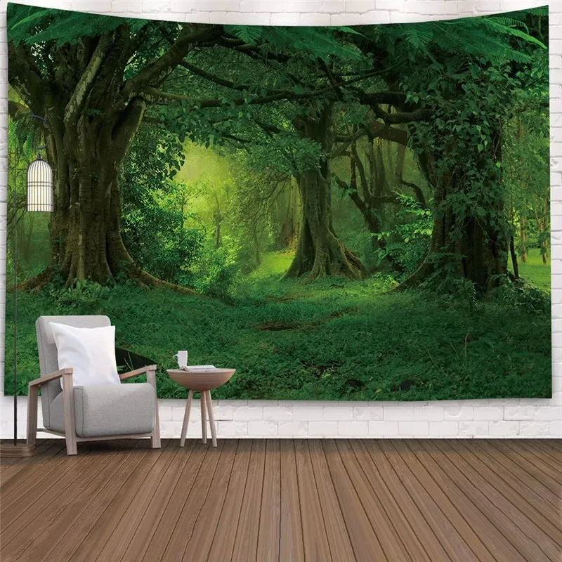 Big Tapestry Beautiful Natural Forest Large Wall Hanging Hippie Wall Hanging Bohemian Wall Tapestries Mandala Wall Art Decor