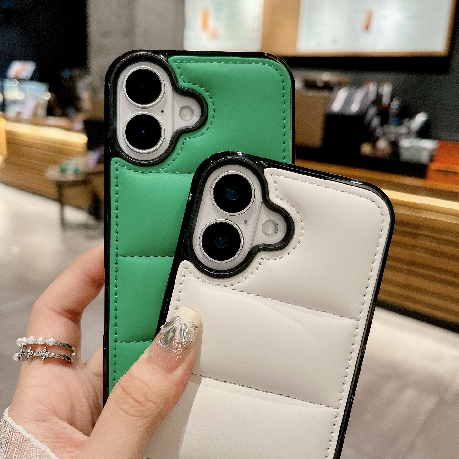 Fashion Macaron Premium Down Jacket Phone Case