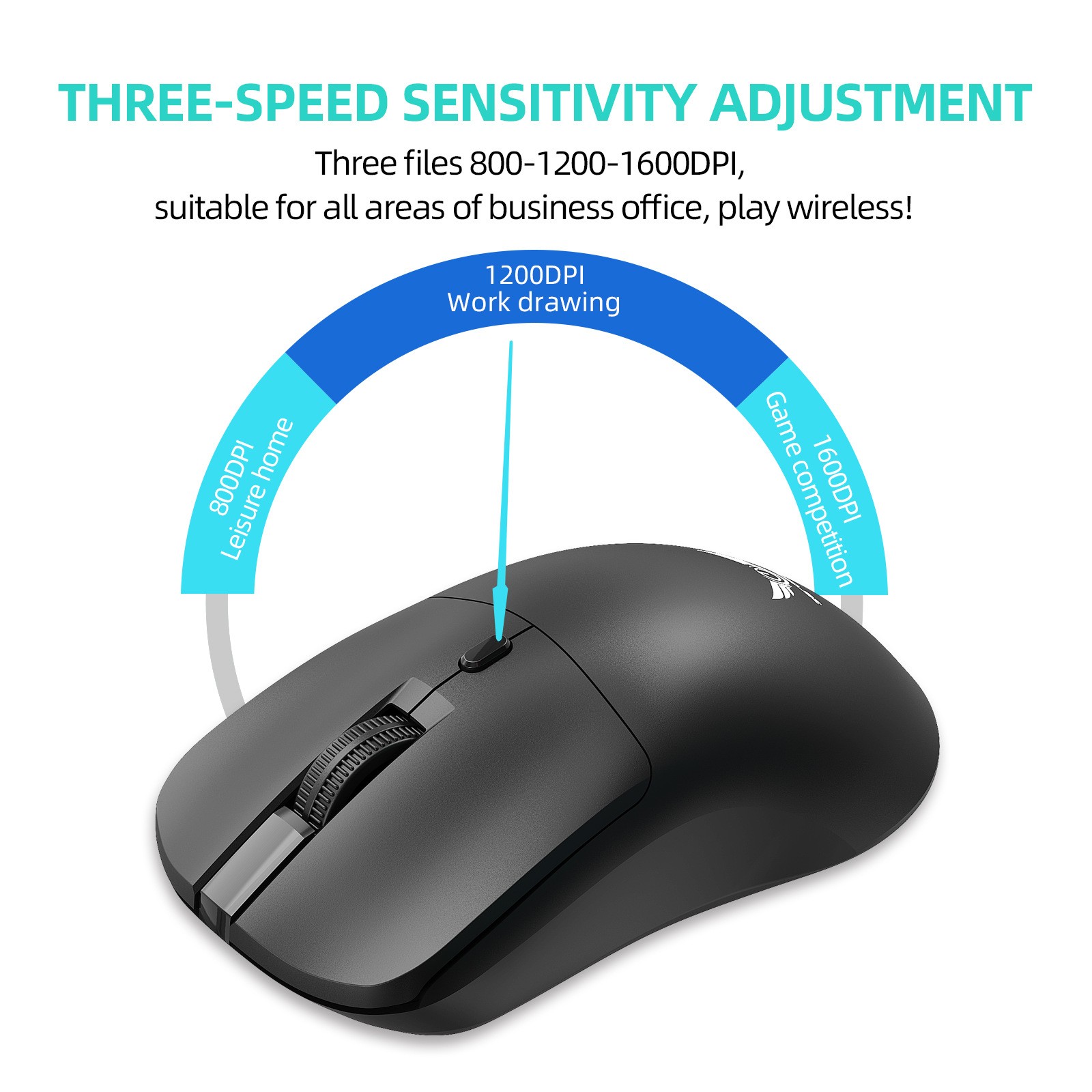 Wireless Mouse Standard Three-gear Audio Button Lightweight Wireless Mouse