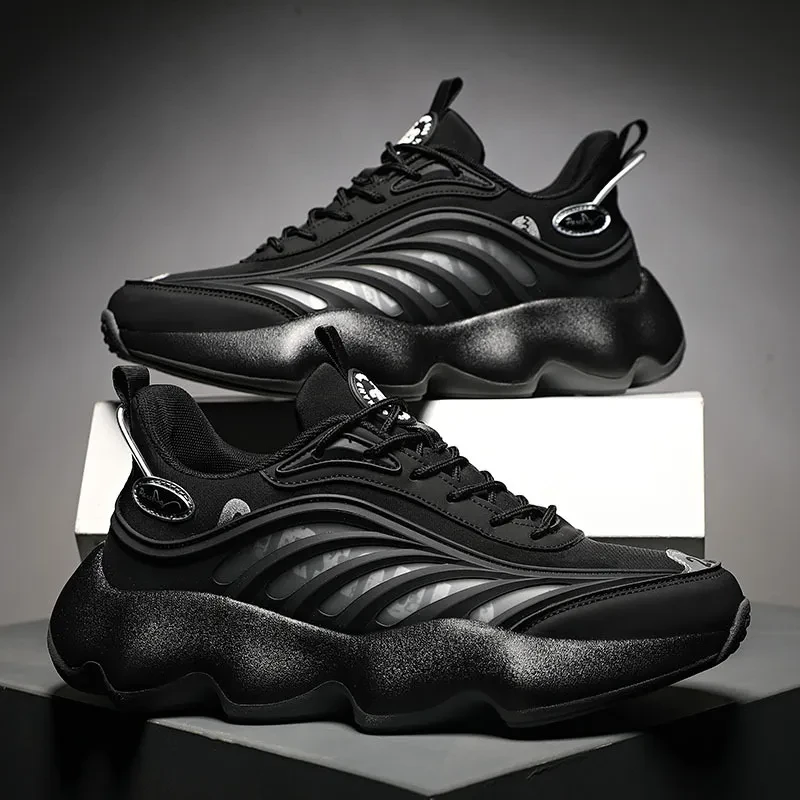 Mens Black Casual Sneakers