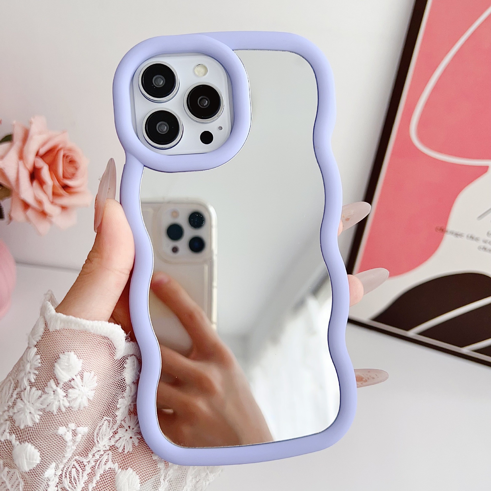 Silicone Niche Cloud Wave Phone Case