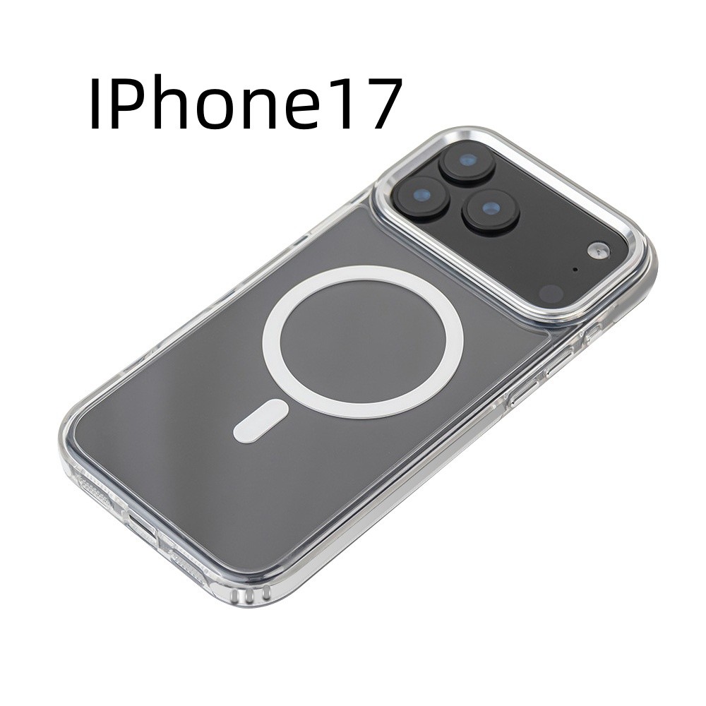 Magnetic Suction Applicable 17ProMax Transparent Phone Case