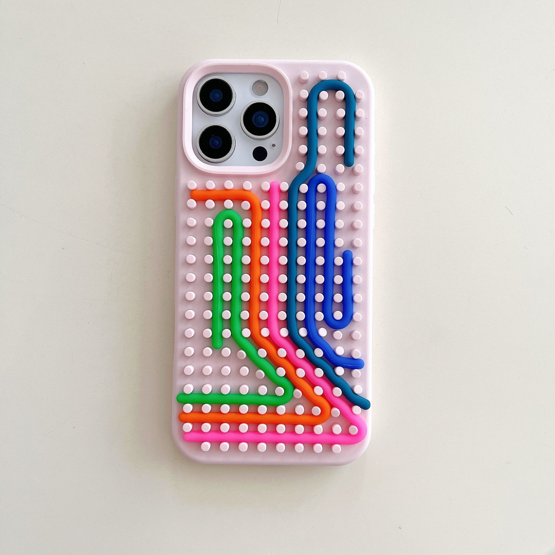 Color Stripes Silicone Phone Case Drop-resistant