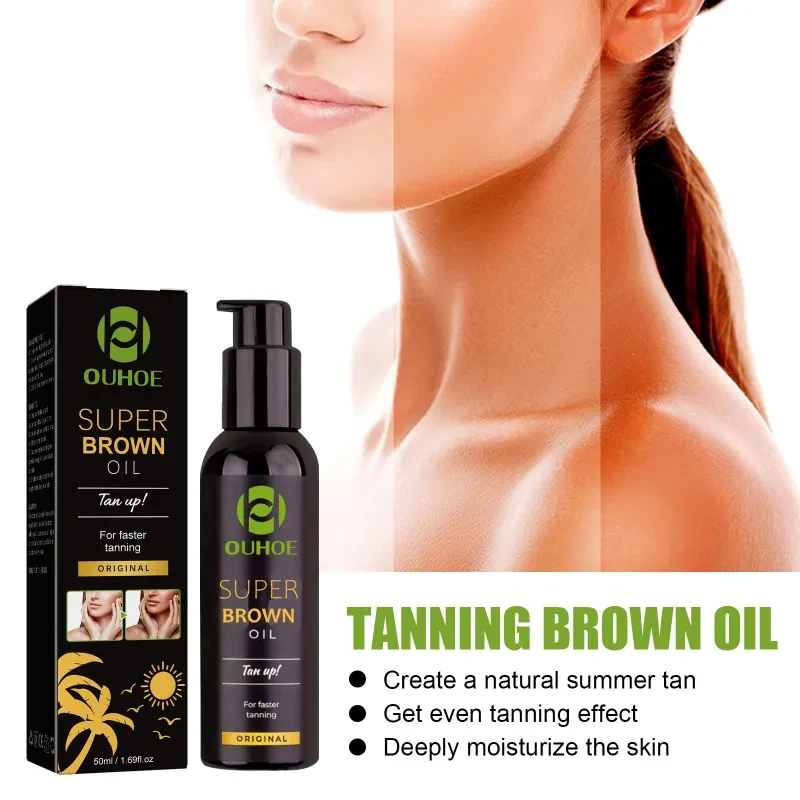Summer Seaside Sun-aid Dark Brown Bronze Body Self-tanning Oil