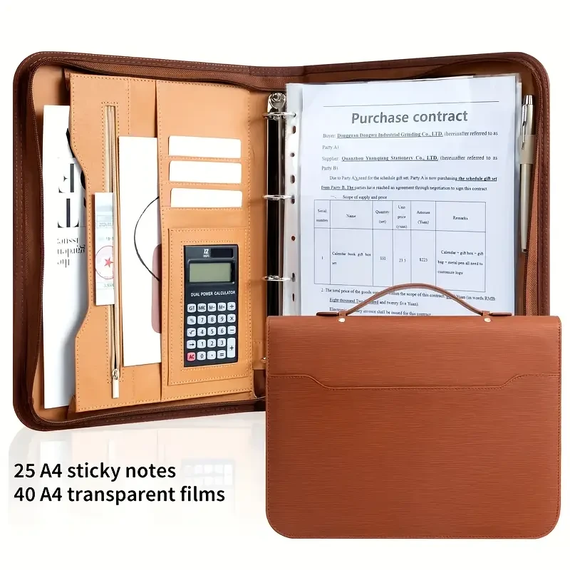 Bolony A4 Leather Portfolio Binder