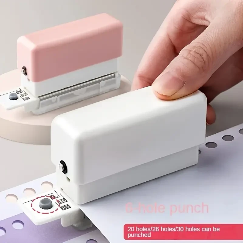 Adjustable 6-Hole Paper Punch for Planners