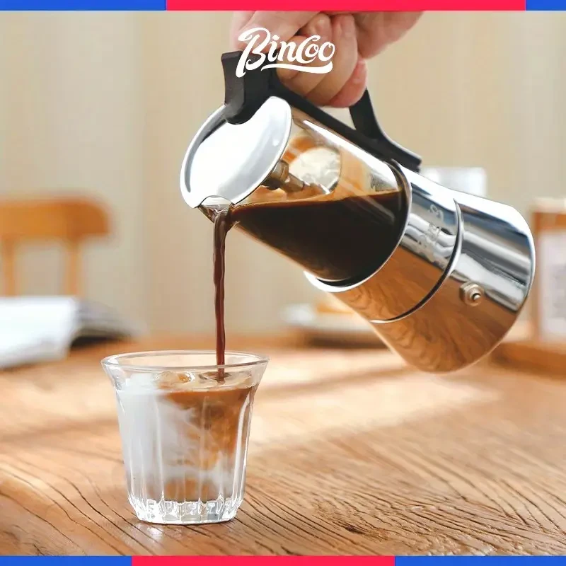 2pcs IN 1 Clear Glass Moka Pot  Stovetop Espresso Coffee Maker