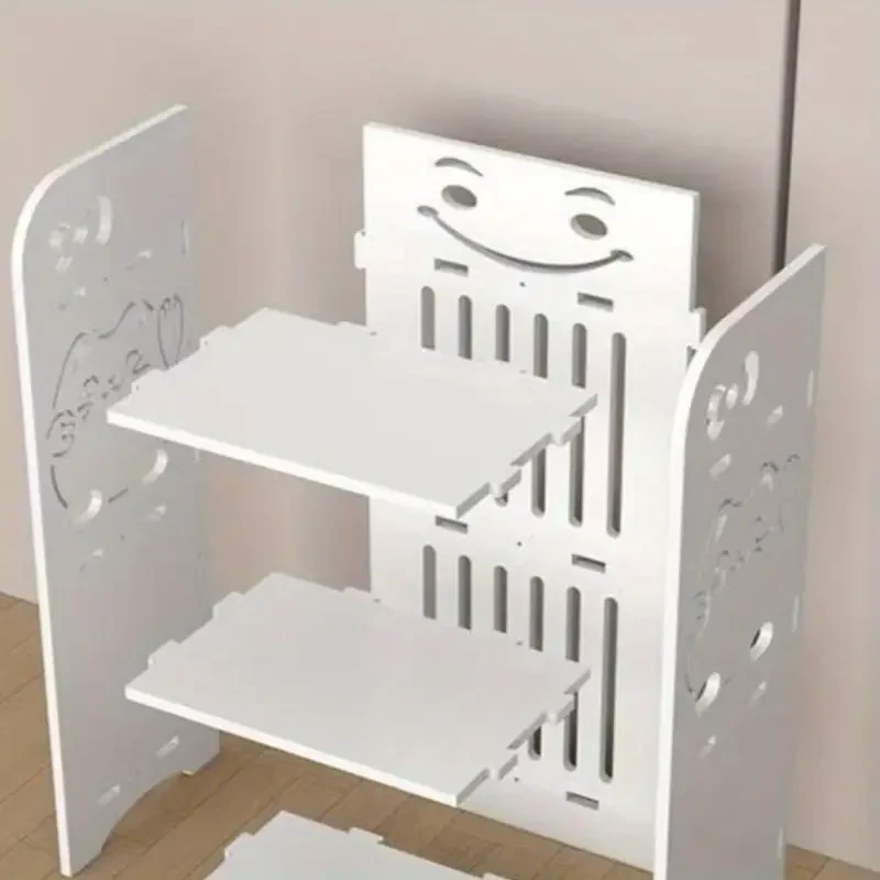 Retro Wooden Desktop Storage Cabinet Organizer with Drawers