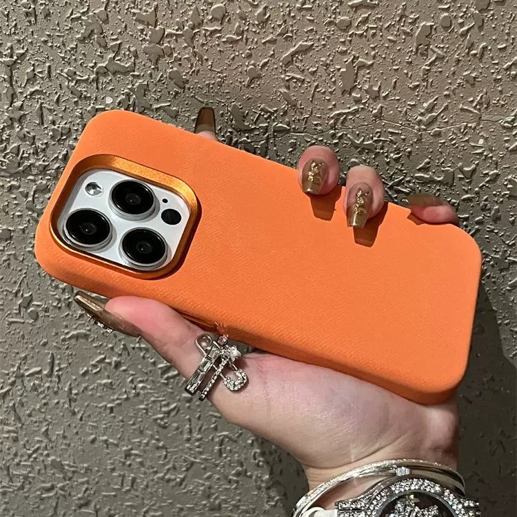 Leather Anti Drop Flannel Phone Case