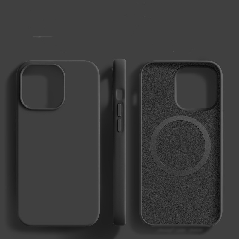Liquid Silicone Phone Case Magnetic Skin-absorbing Protective Cover