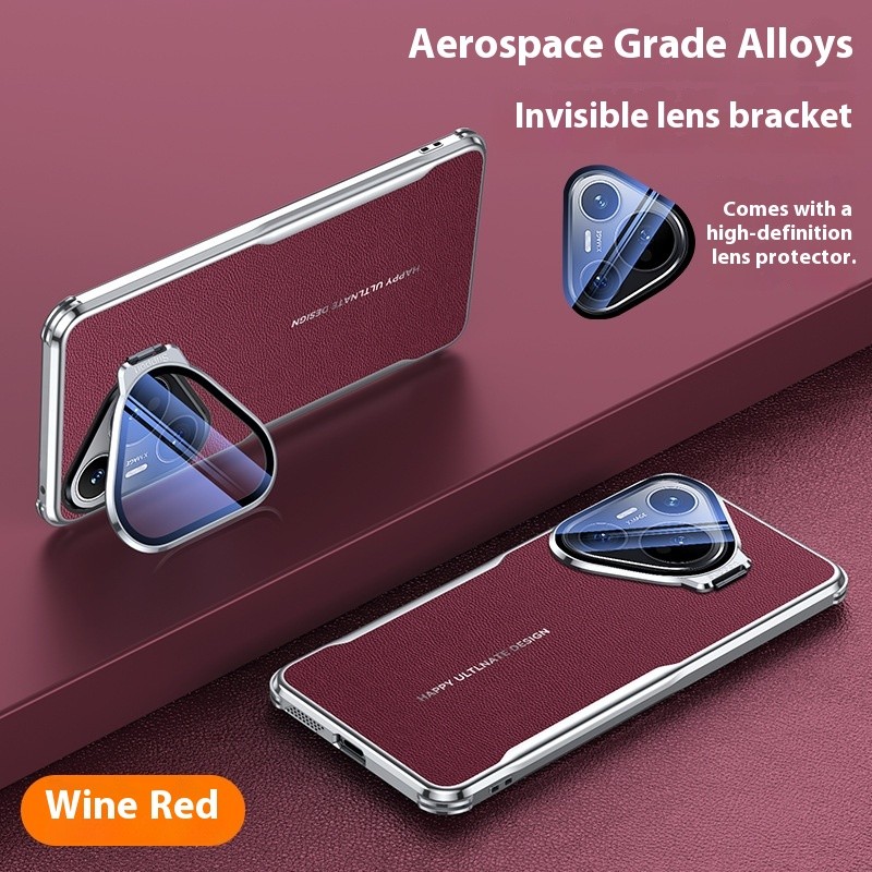 All-inclusive Drop-resistant Plain Leather Phone Case