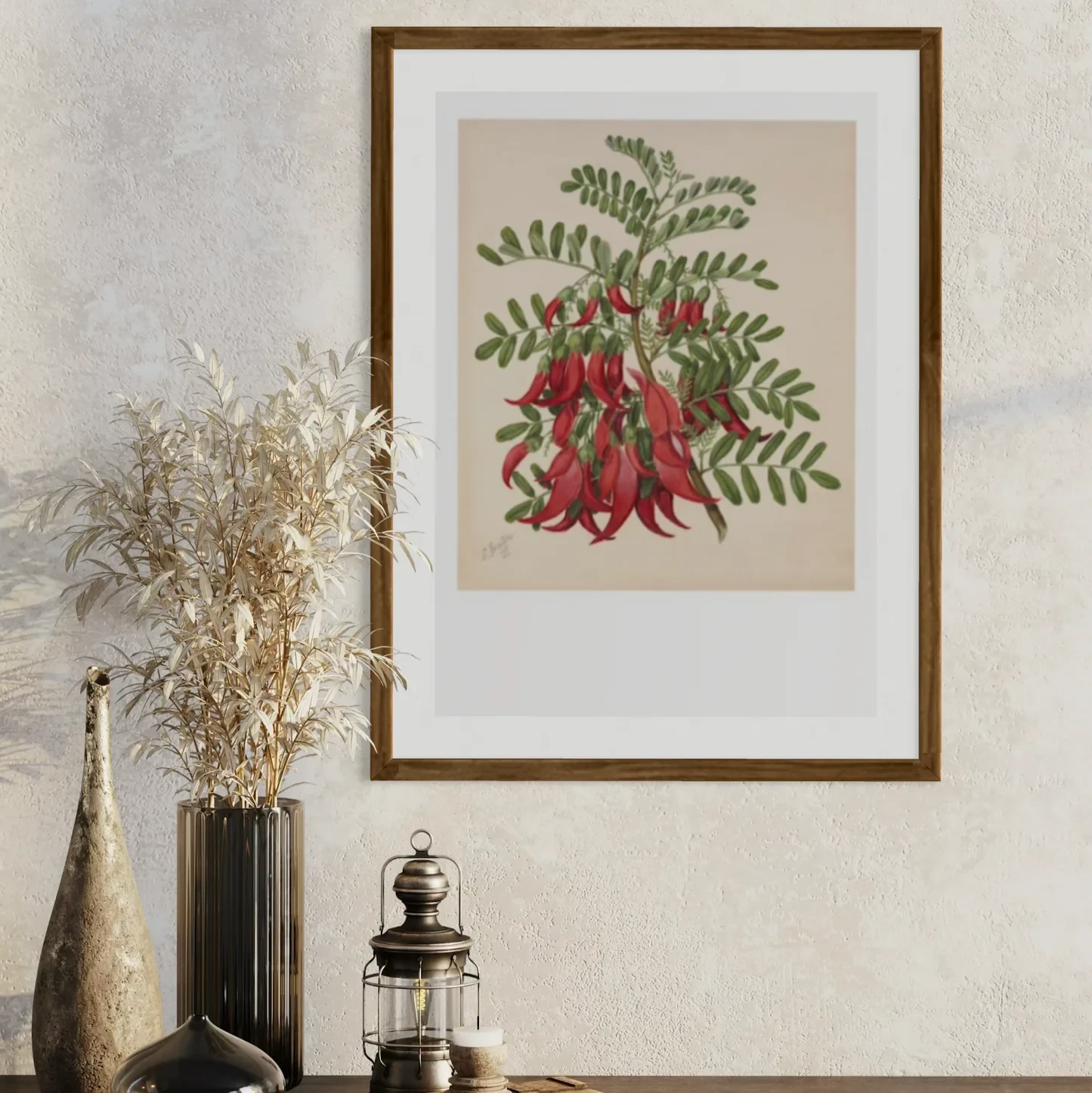 Sarah Featon - Print - Kowhai-ngutu-kaka