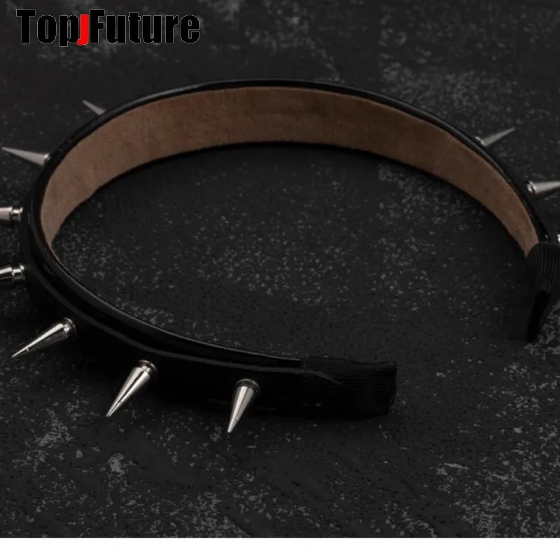 Streetwear Y2K Girl Women Gothic Lolita Cosplay Harajuku Punk Steampunk Spike Hairbands Hairband Hair Hoop