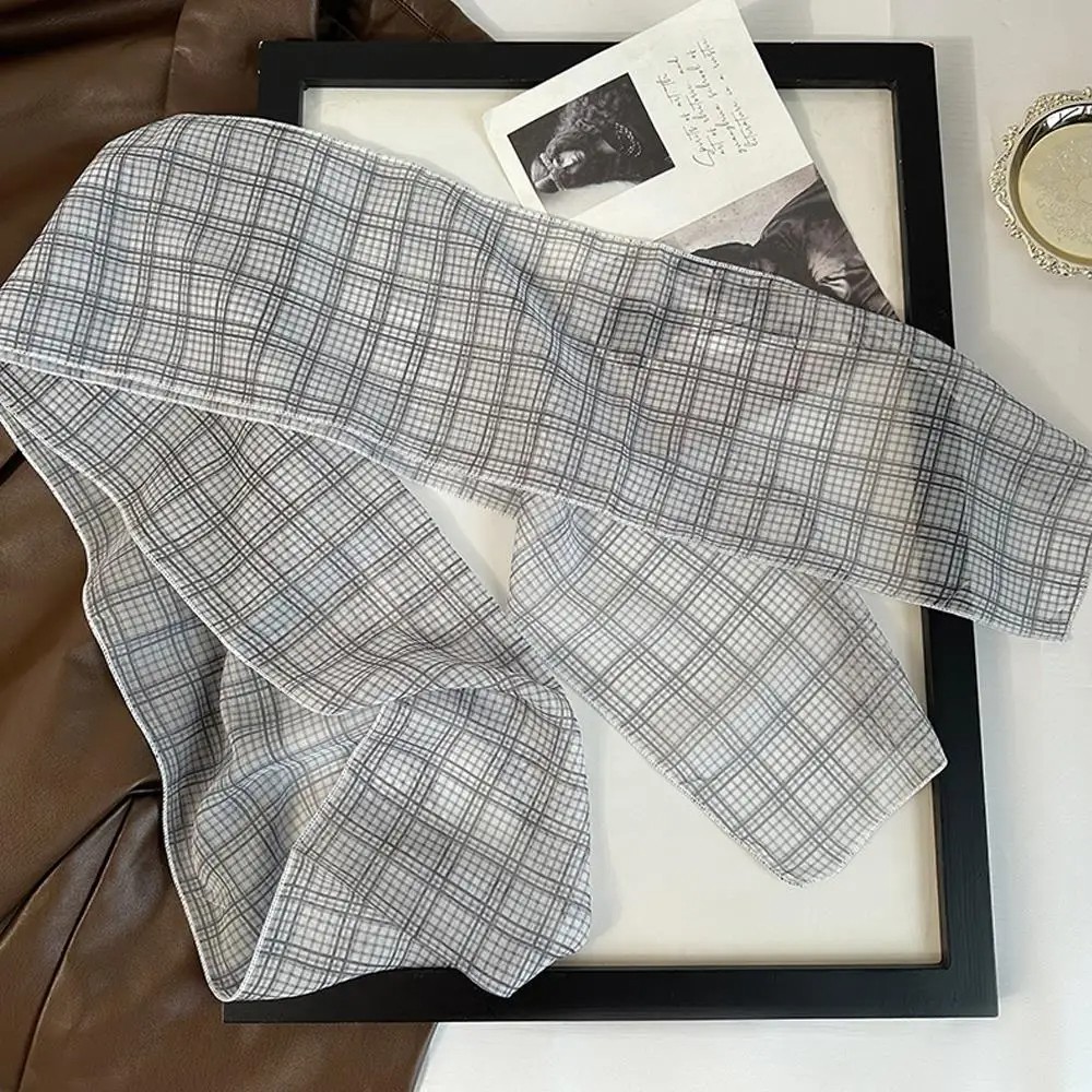 140cm Y2K Women Long Scarf Silk Bag Ribbon Headbands