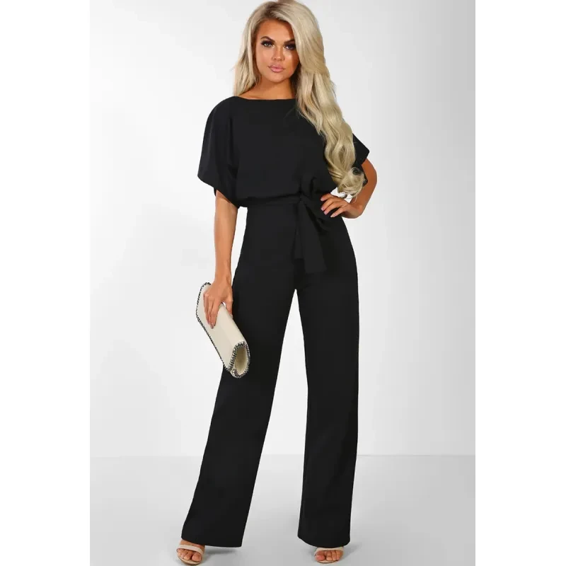 7-Color Women's Lace-up Jumpsuit