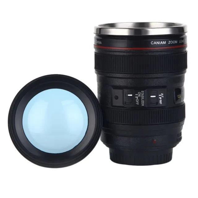 Stainless Steel Camera Lens Travel Mug