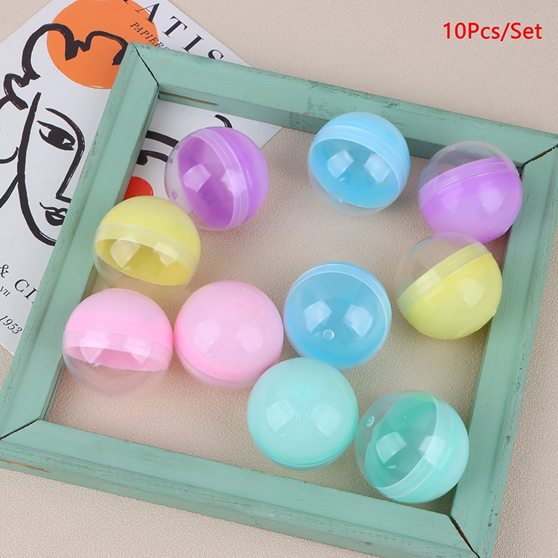 Promotion 10Pcs 45MM Colorful Plastic Toy Capsule Surprise Balls