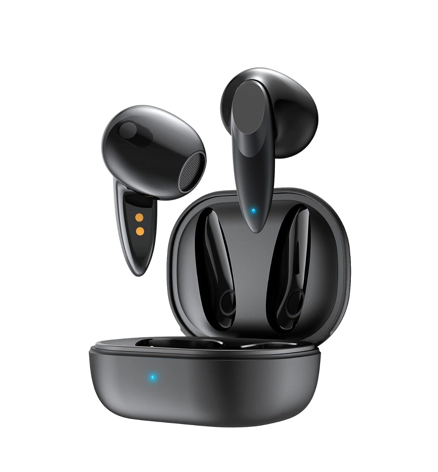 True Wireless Stereo Earbuds, HiFi Sound, Black.
