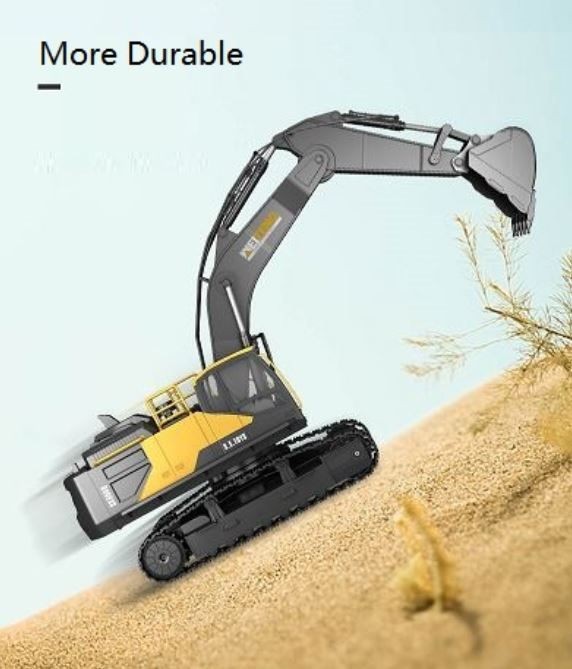RC excavator Digger, 2.4G, 18CH, Alloy bucket, Smoke simulation