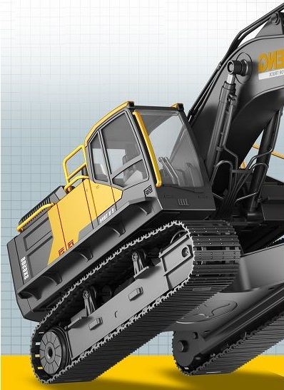 RC excavator Digger, 2.4G, 18CH, Alloy bucket, Smoke simulation