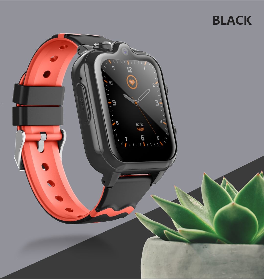 Kids Smart Watch, D35 Model, 4G Video call, IPX7 Water Proof, Black