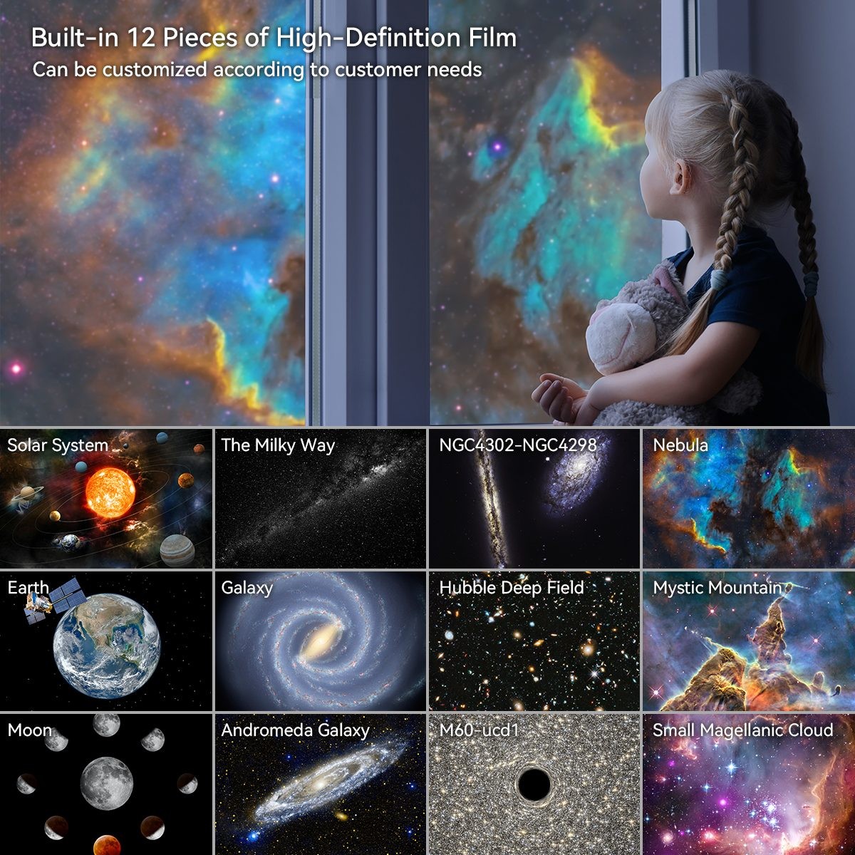 Galaxy Projector, Planetarium with 13 Film Discs