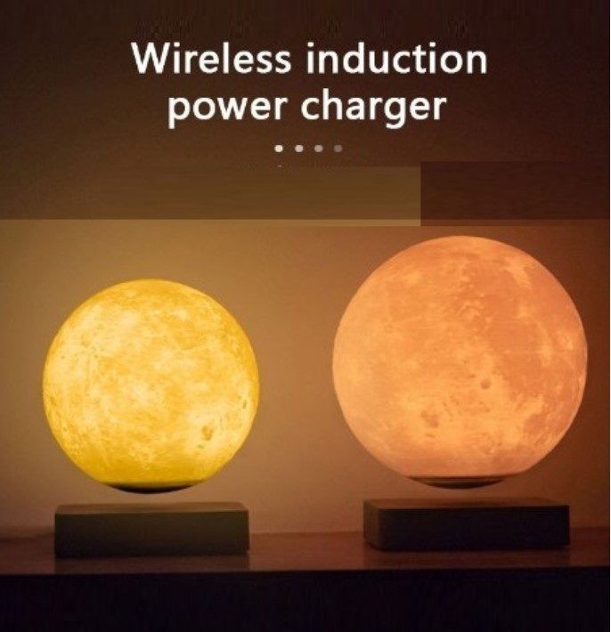 Magnetic Levitating Touch Lamp, 3D Printing Moon. Big Size.