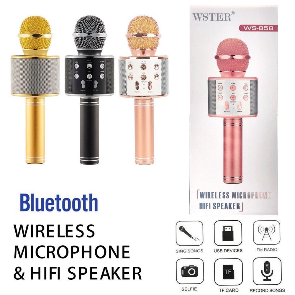 Wireless Microphone HIFI Speaker - WS 858, Original.