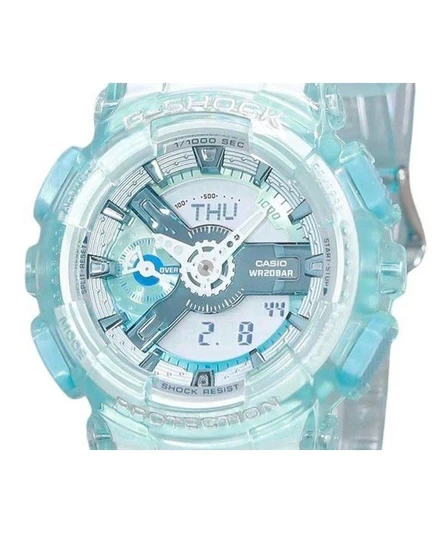 Casio G-Shock Analog Digital Translucent Light Blue Multicolor Dial Quartz GMA-S110VW-2A 200M Women's Watch